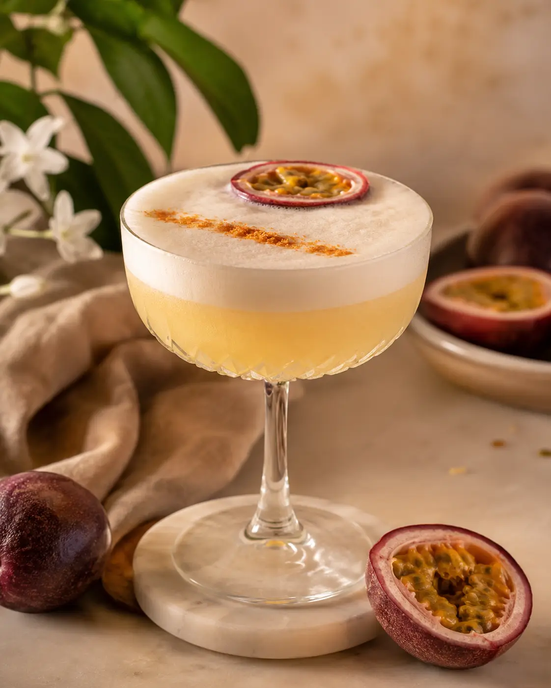 Pisco Sour de maracuyá